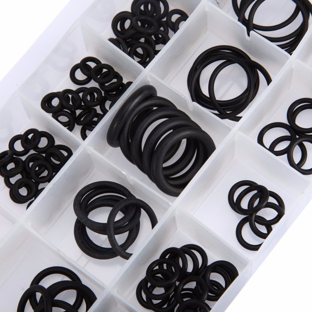 C1036 225pcs Rubber O Ring O-ring Washer Seals Watertightness Assortment Different Size With Placticbox Kit Set