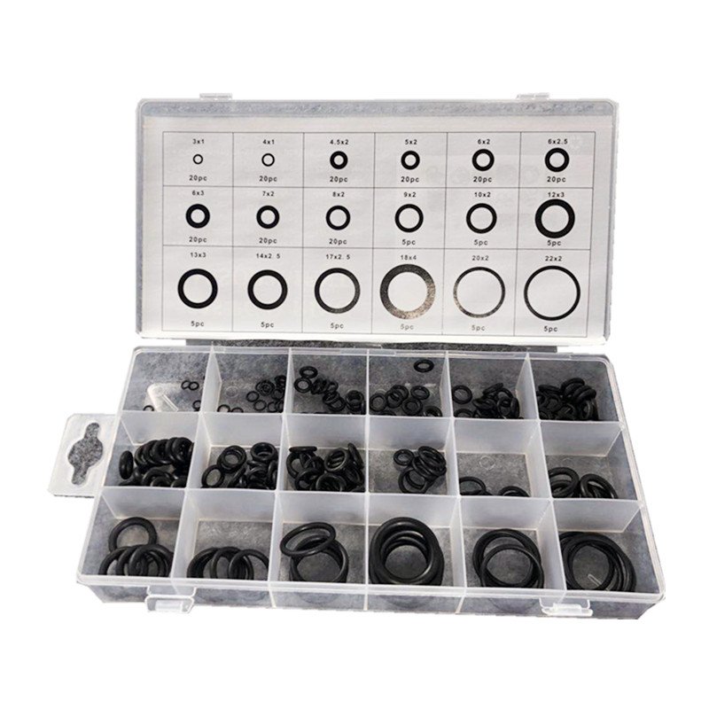 C1036 225pcs Rubber O Ring O-ring Washer Seals Watertightness Assortment Different Size With Placticbox Kit Set