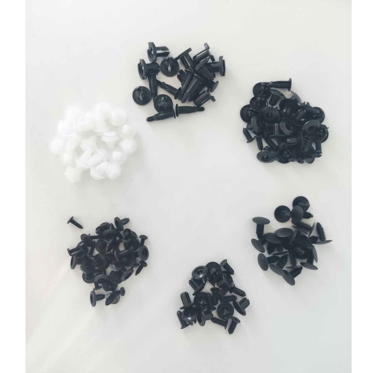100pcs Auto Fastener Clip Bumper Retainer Clips Nylon Fasteners Rivet Kit Door Trim Panel Clips Set