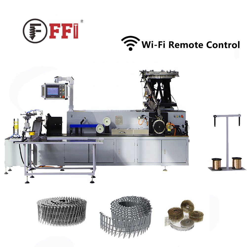 Fully Automatic Common Coil Nail Making Machine Rubber Station Wire Coil Nail Welding Machine Pallet Nail