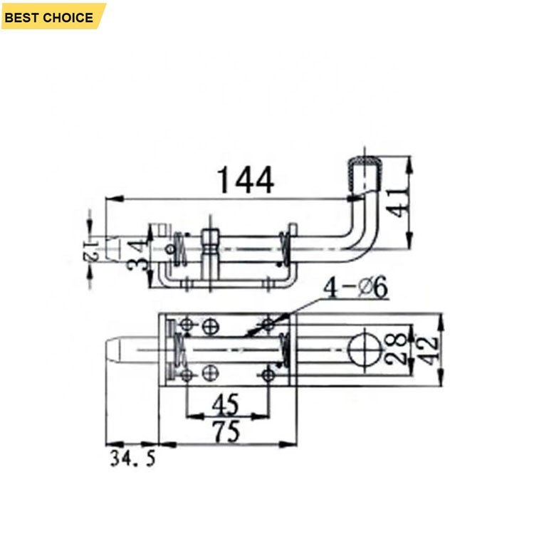 GL-14125 Truck Latch Lock RV Trailer Heavy Duty Spring Latch
