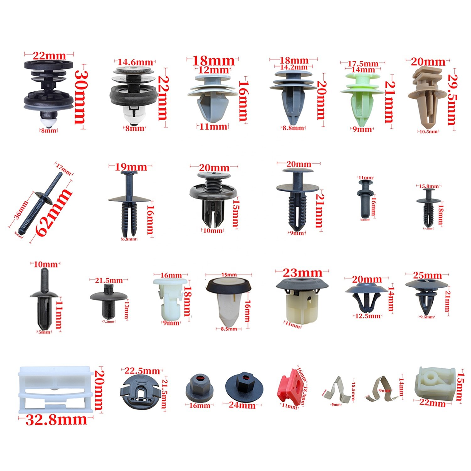 Car door panel clip guard plate fixing clip bumper fastening clip for BMW