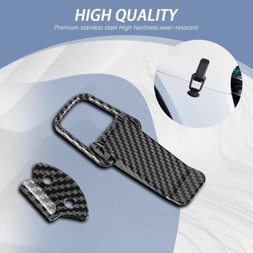 Car Bumper Clips,Bumper Quick Release,Front Rear Bumper Fastener Kit,Carbon Fiber Car Bumper Security Hook Lock Clips
