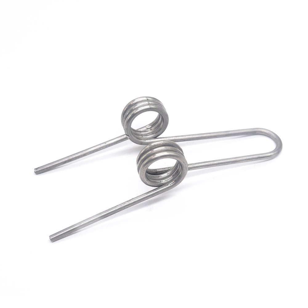 OEM Customized Stainless Steel Torsion Spring Metal Spiral Adjustable Double Twist Clip Torsion Spring
