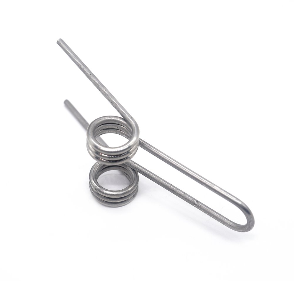 OEM Customized Stainless Steel Torsion Spring Metal Spiral Adjustable Double Twist Clip Torsion Spring