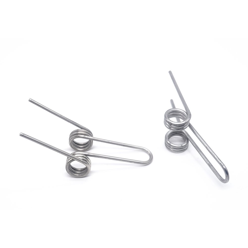 OEM Customized Stainless Steel Torsion Spring Metal Spiral Adjustable Double Twist Clip Torsion Spring