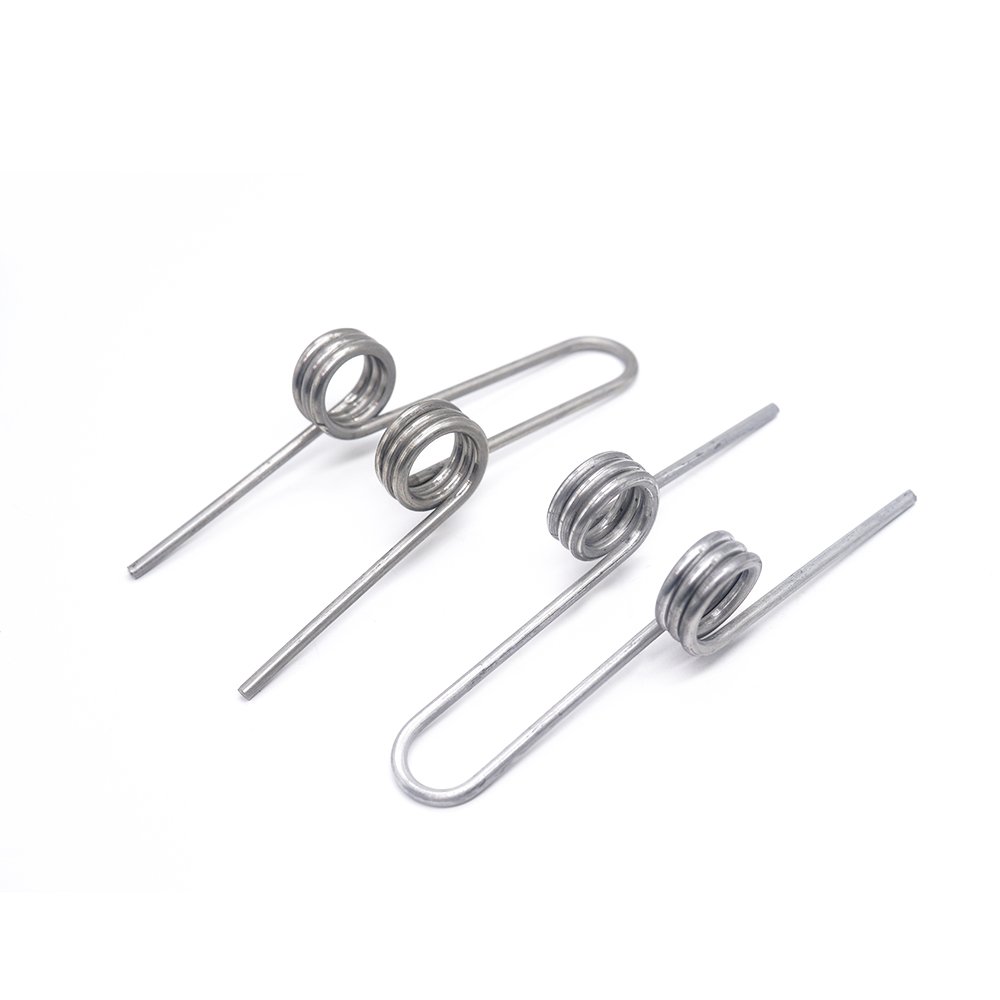OEM Customized Stainless Steel Torsion Spring Metal Spiral Adjustable Double Twist Clip Torsion Spring