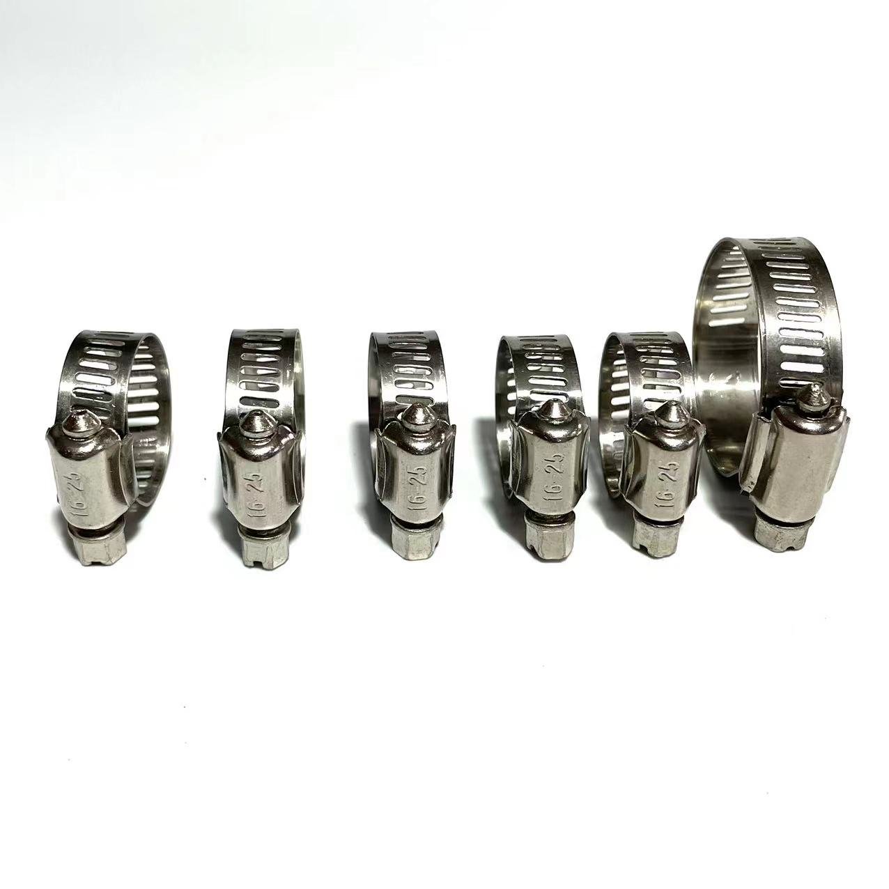 Factory Wholesale Customizable Adjustable Zinc Plated American Type Hose Clamp for Automotive Silicone Rubber Hose