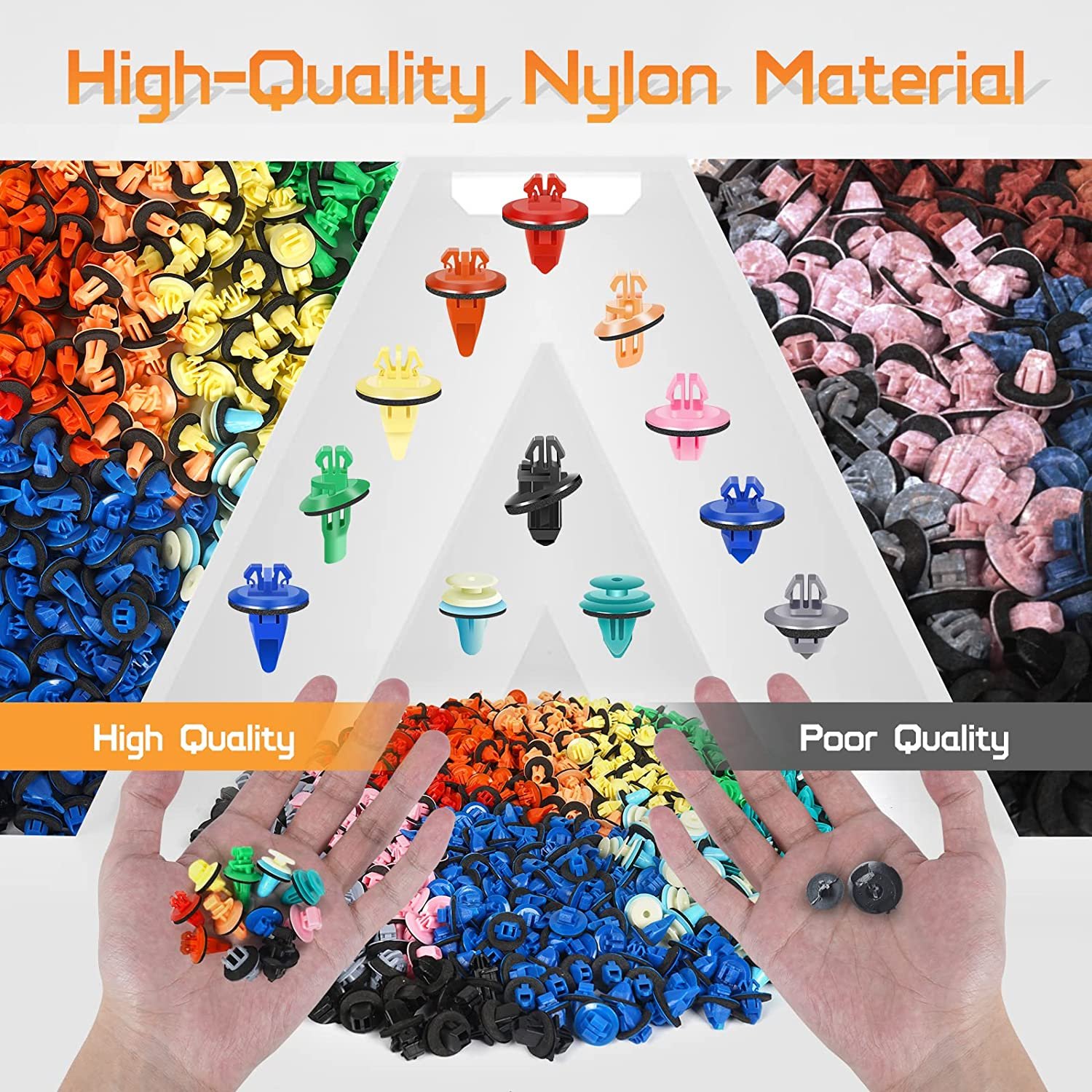 421pcs Plastic Car Clips Auto Plastic Fastener & Clip for Car Auto Push Retainer Auto Car Plastic Clips Push Rivet