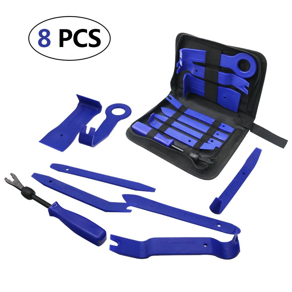 8PCS Auto Trim Removal Tool Set Car Audio Dash Door Panel Window Molding Fastener Remover Tool Kit