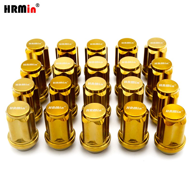 HRMin 10.9 Grade high quality Gr.5 titanium anti-theft 60 degree cone seat close end Titanium nut wheel nut lug M12*1.5*35mm