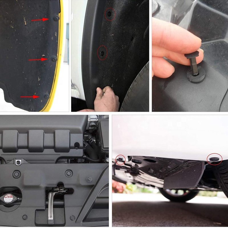 Amazon hot sale Universal Plastic Fender Clips,200 Pcs Push Bumper Fastener Rivet Clips with 6 Size Auto Body Retainer Clips