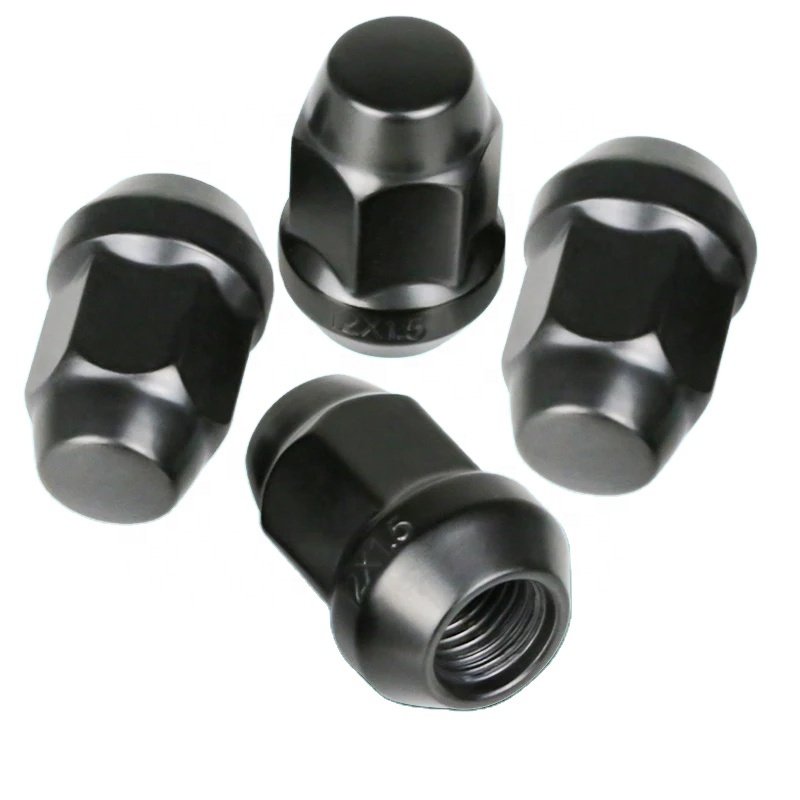 Factory Direct Sales Quick Shipping M12 Nylon Insert Lock Nut Stainless Steel 304 Black Zinc Plated Wheel Nut