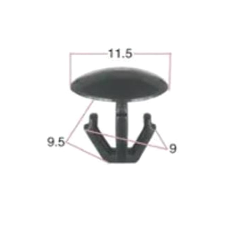 Black Nylon Auto Fastener & Clip Honda Car Hood Bar Nail with Plastic Rivet Fast Delivery