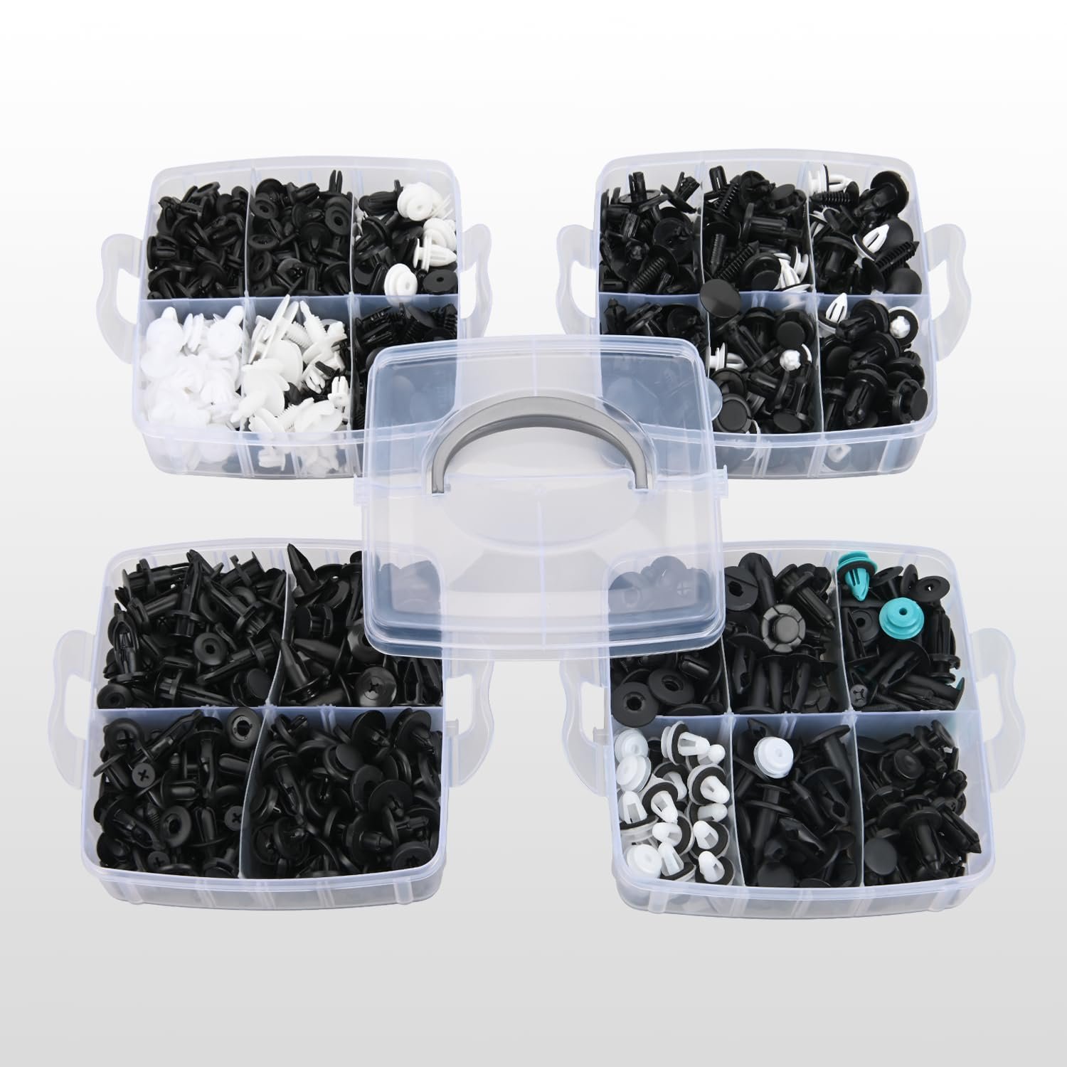 C0871 Car Retainer Clips 1115PCS Auto Fasteners Kit 32 Sizes Fender Retainer Clips Car Rivet Clips Kit with 1 Fastener Remover