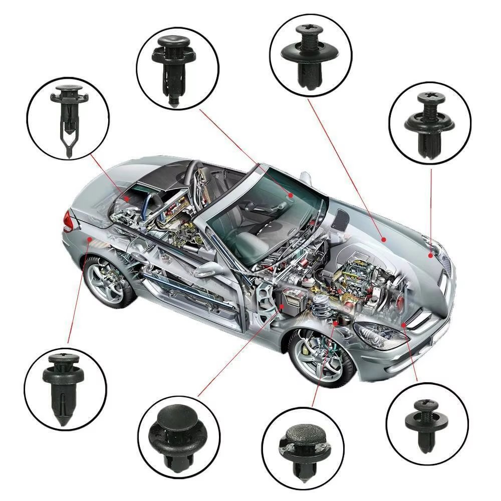 280Pcs for LR Car Trim Clips Auto Fasteners Push Type Clip Assortment Kit Car Retainer Clips Box Set