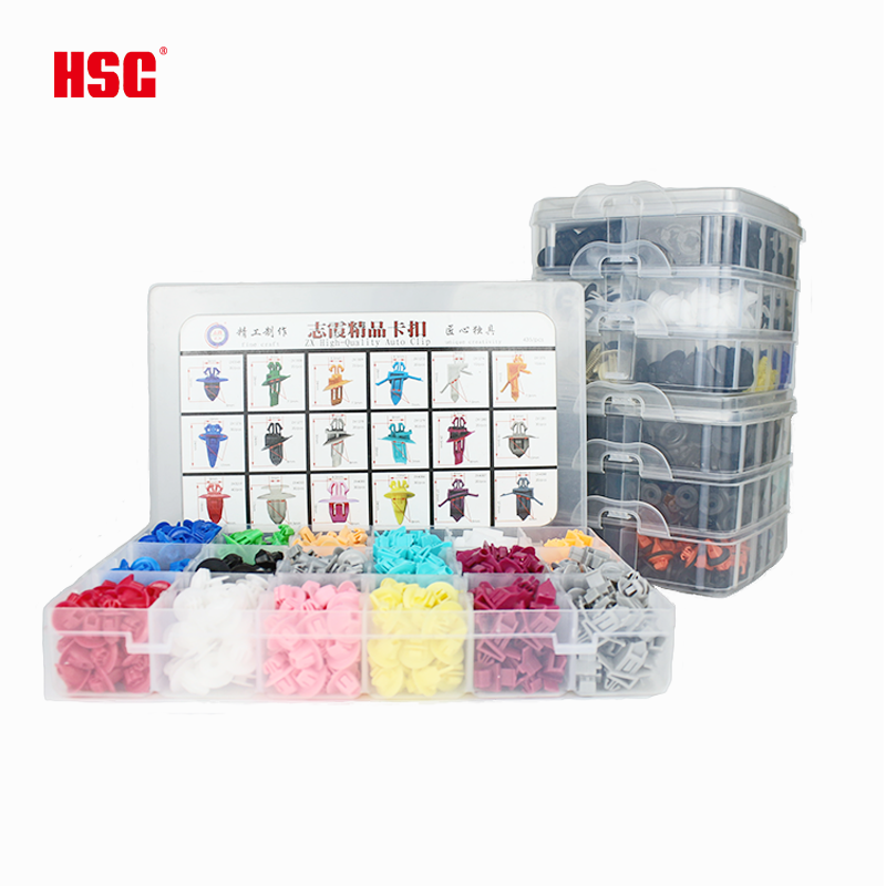 Most Popular Sizes Auto Push Pin Rivets Set Car Push Retainer Clips & Plastic Fasteners Kit Plastic Clips for Cars