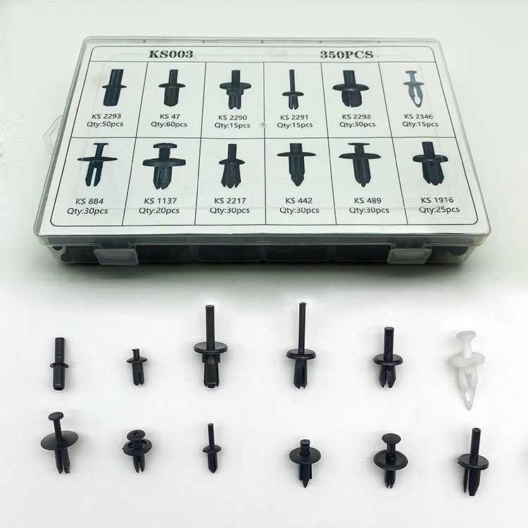 350PCS Wholesale Automotive Push Body Mixed Plastic Rivet Fender Bumper Clips Plastic car clip
