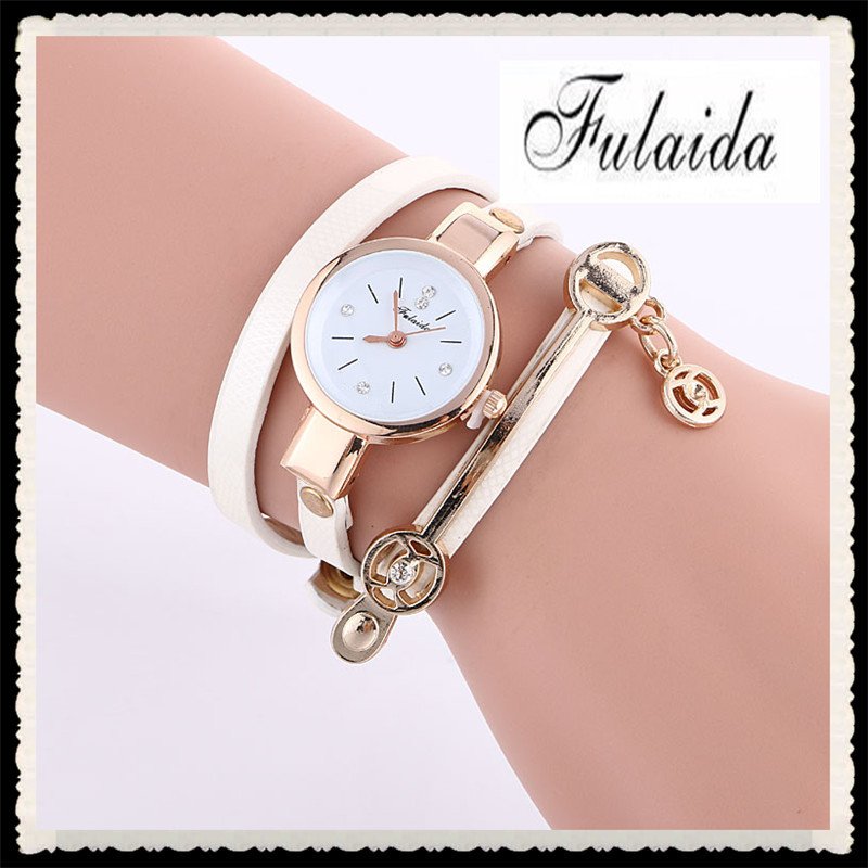 Foreign Trade Hot-selling Ladies Winding Bracelet Watch Alloy Diamond-inlaid Fashion Pendant Quartz Manufacturers Direct Sales