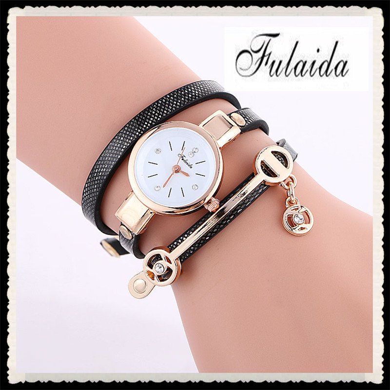 Foreign Trade Hot-selling Ladies Winding Bracelet Watch Alloy Diamond-inlaid Fashion Pendant Quartz Manufacturers Direct Sales