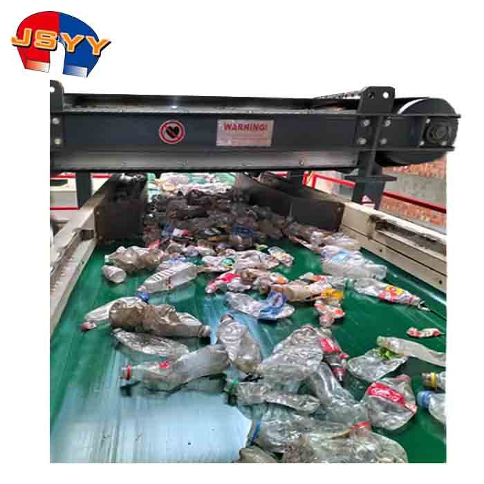 Compact & lightweight magnetic separator typically used over shredder discharge conveyors for plastic recycling applications