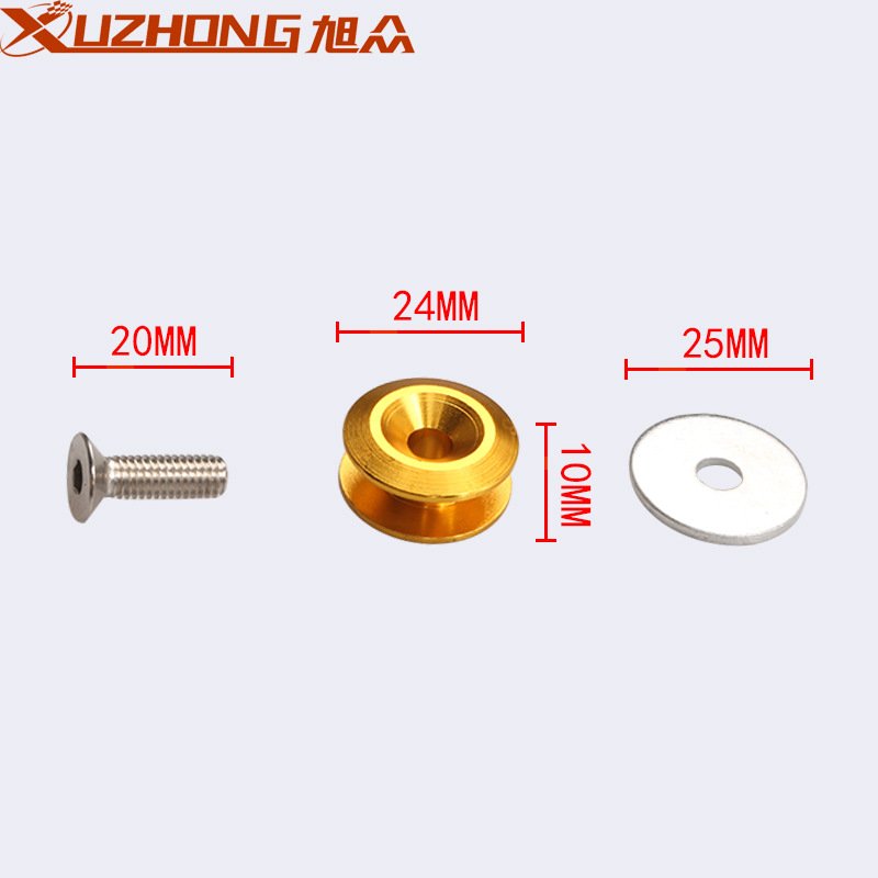 Overseas Spot JDM Car Front and Rear bar Reinforcement Washers Surround Reinforcement Screws Surround Modified Color Gasket Double-layer Gaske
