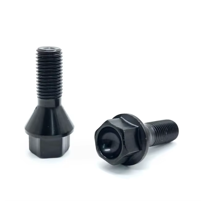 Factory Direct Supply Wheel Hug Bolt Black Oxide BWM Steel Wheel Hub Bolt Car Bolts Screws for Trailer M12x55