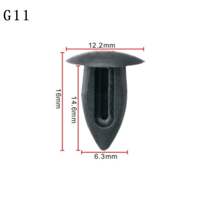 G20 Auto Bonnet Rubber Weatherstrip Clips 4mm Hole Plastic Sealing Nail Retainer Fastener Retaining Clips
