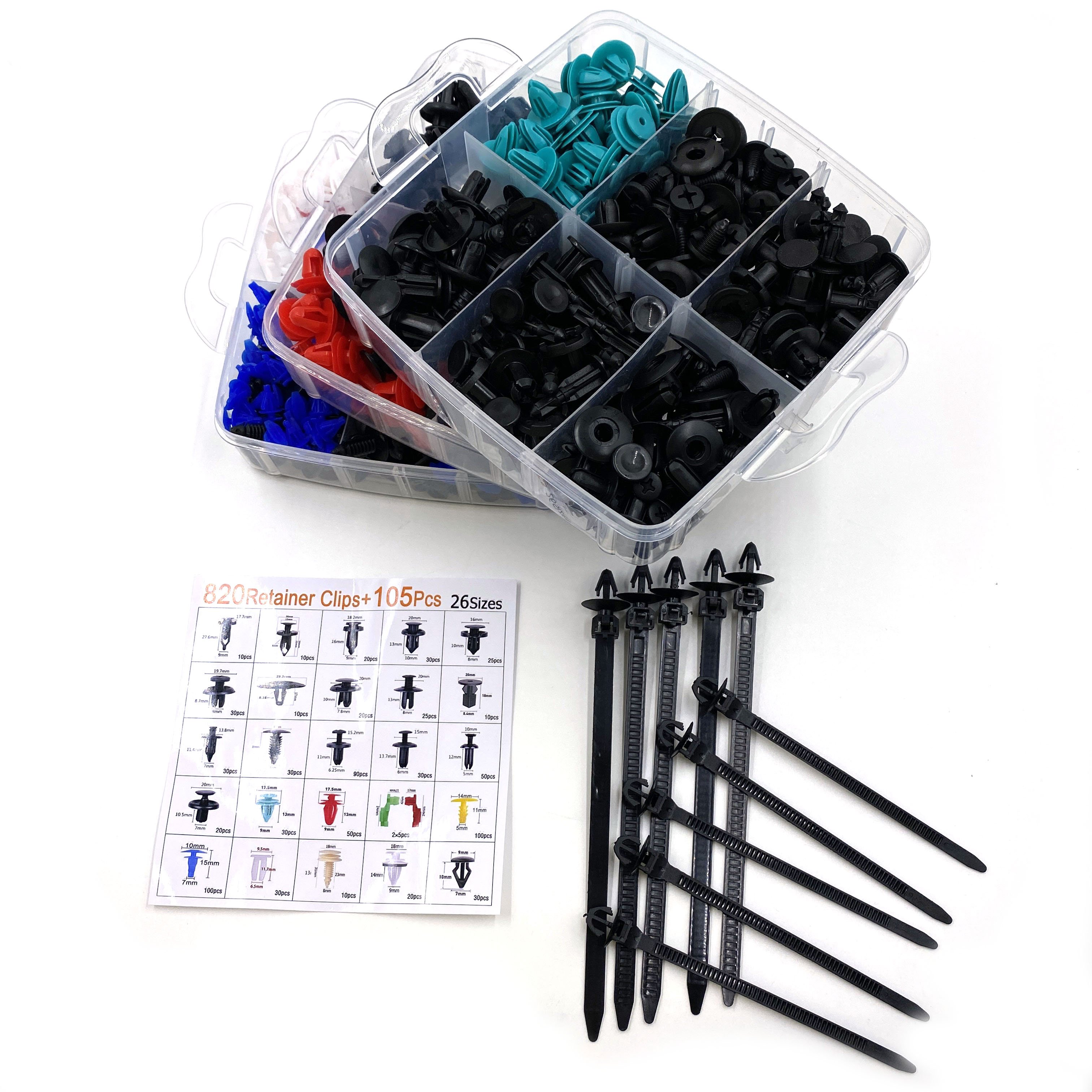 680PCS 23 Kinds Car Plastic Fastener Clips Door Trim Panel Auto Fastener Clip Auto Body Push Retainer Pin Bumper Rivet Set