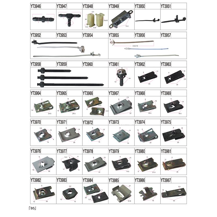 Wholesale Good Price Car Auto body Hardware Door Panel Trim Spring Metal Clips And Fasteners For Car