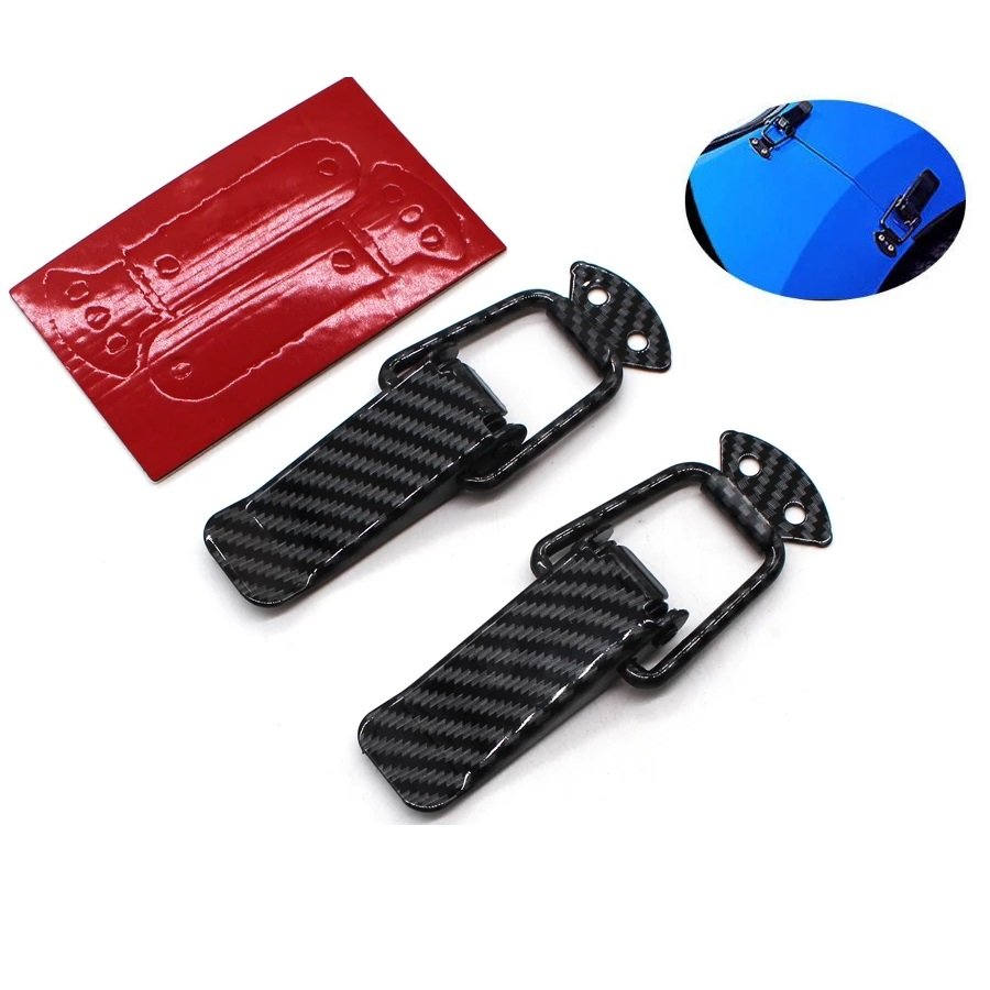 AUSO 2Pcs Car Hood Clip Hasp Car Security Hook Quick Release Fasteners Lock Clip Kit for Racing Auto Decoration
