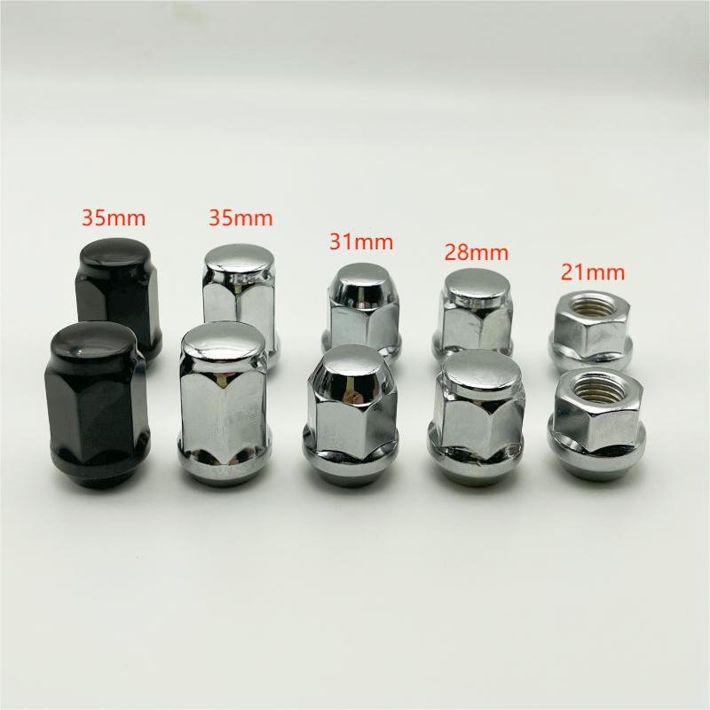 M12x1.5 M12x1.125 M14x1.75 Metric Carbon Steel Grade Class 4.8 8.8 10.9 12.9 Nickel Chrome Cadmium Plated Wheel Lug Nut