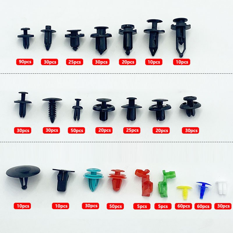 680+45 PCS Retainer Clips Auto Fasteners Kit 32 Sizes Fender Retainer Clips Car Rivet Clips Kit With 1 Fastener Remover