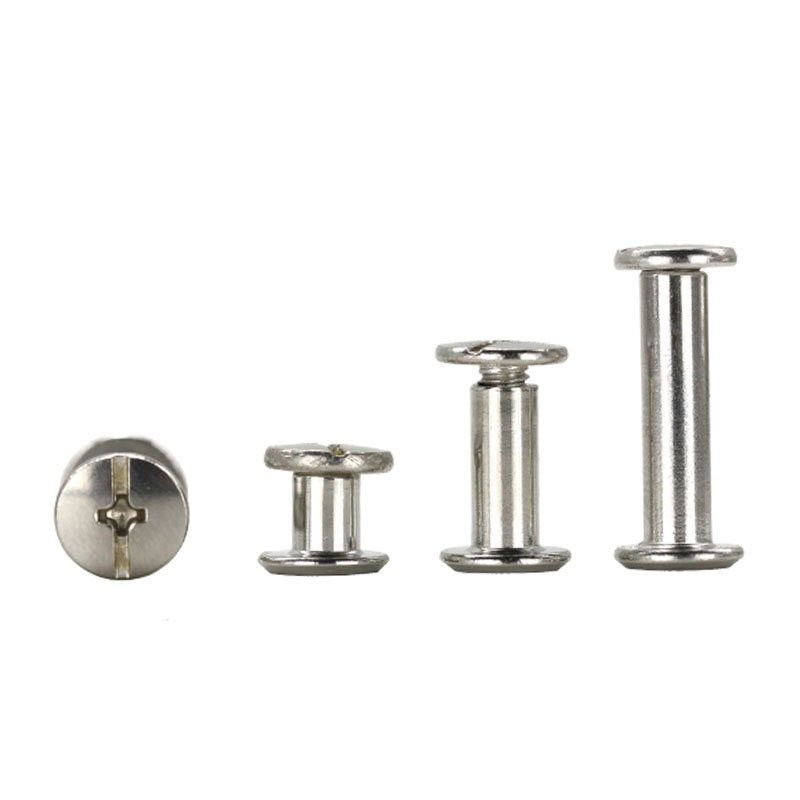 Fastener Product SS304 M4 M6 M8 Flat Stainless Steel Chicago Screw For Leather