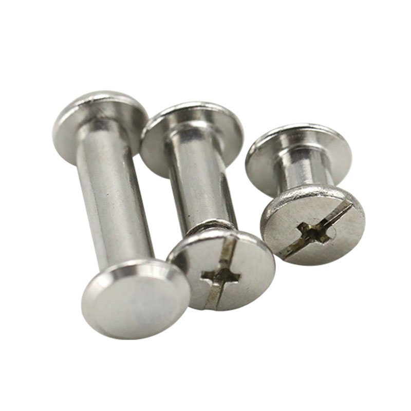 Fastener Product SS304 M4 M6 M8 Flat Stainless Steel Chicago Screw For Leather