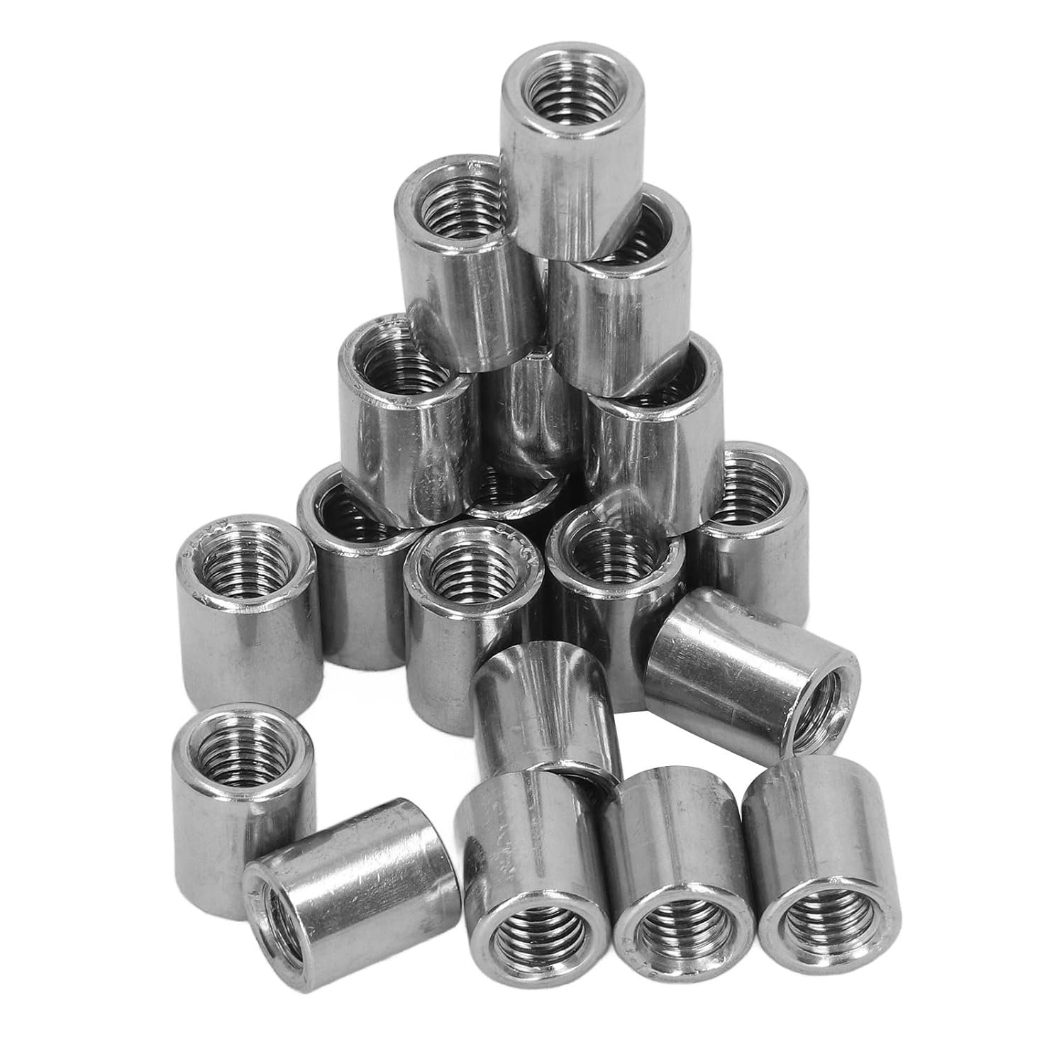 Round Coupling Nut Female Thread Carbon Steel Connector Nut Kit for Replacement Maintenance