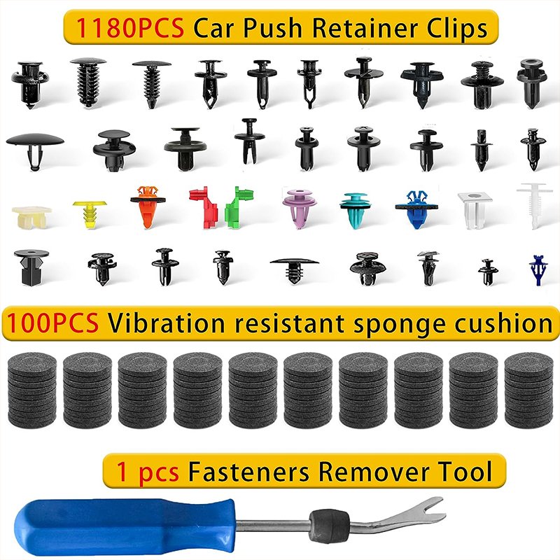 Mixed Body Push Retainer Pin Rivet Bumper Door Trim Panel Fastener Auto Car Clips With Box
