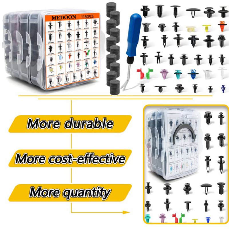 Mixed Body Push Retainer Pin Rivet Bumper Door Trim Panel Fastener Auto Car Clips With Box
