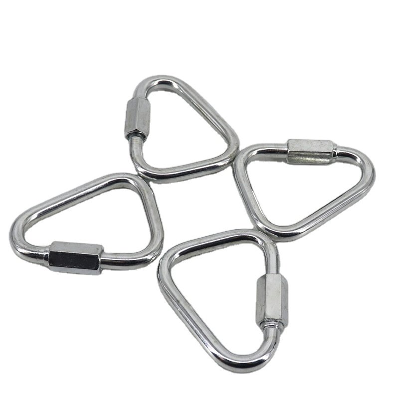 High Quality Stainless Steel Forged Safety Hook Stainless Steel Triangle Connecting Link with Screw Delta Quick Link