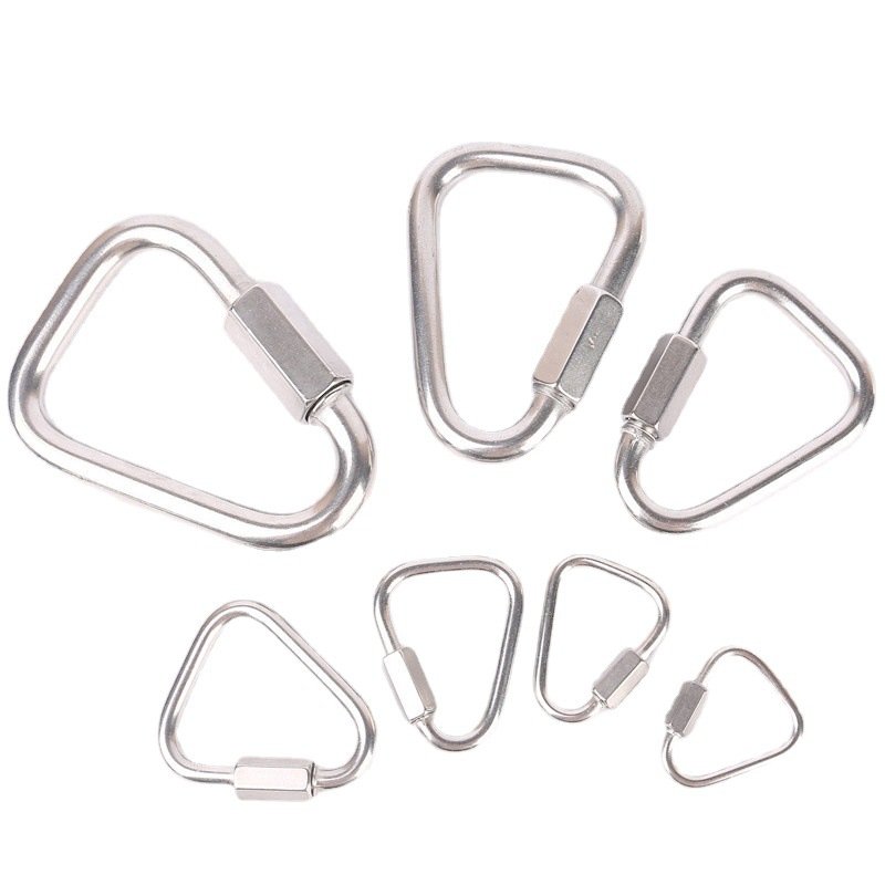 High Quality Stainless Steel Forged Safety Hook Stainless Steel Triangle Connecting Link with Screw Delta Quick Link