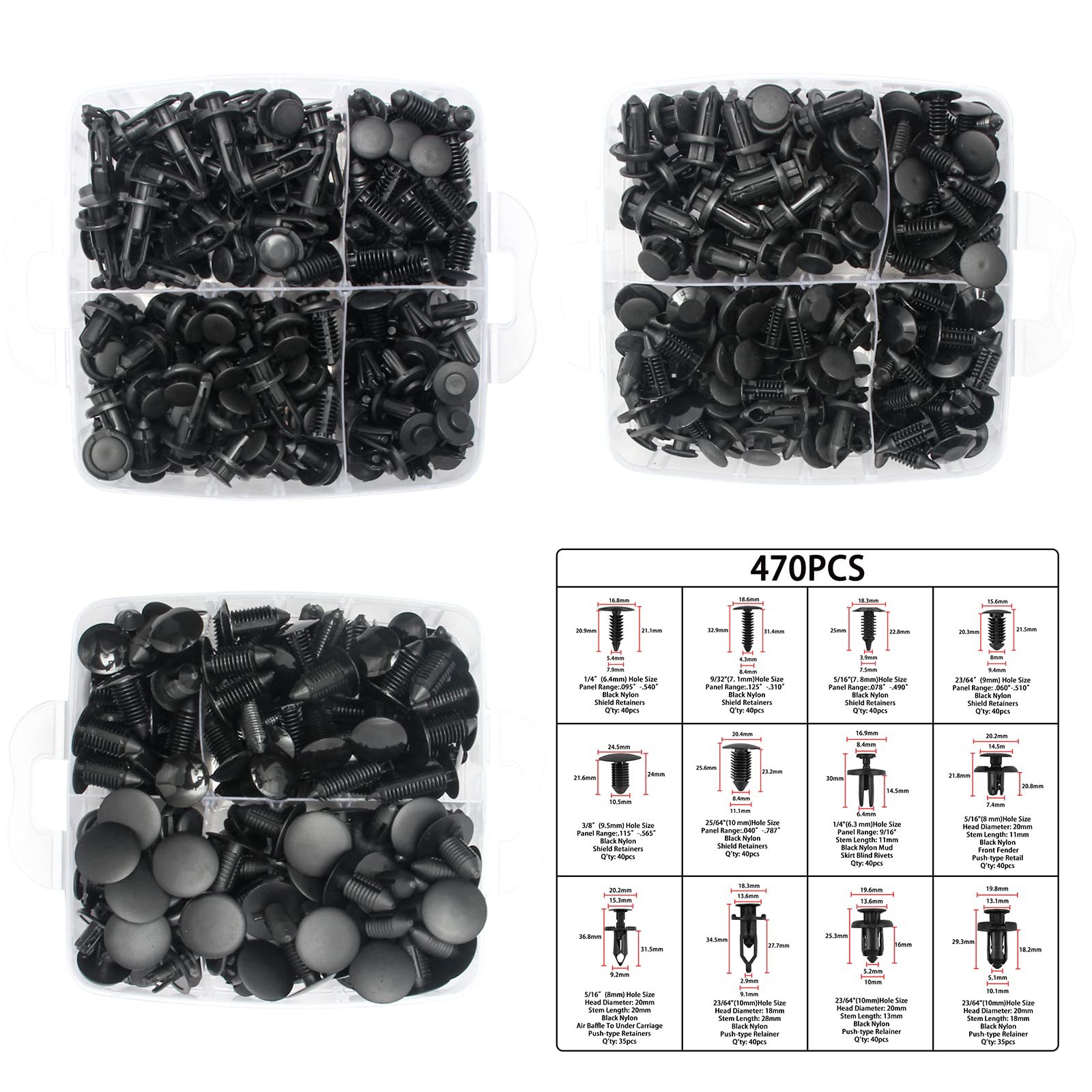 Multifunction Universal Plastic Random Mix Car Clips Fastener Screws Bumper for Auto Interior Decoration Repair