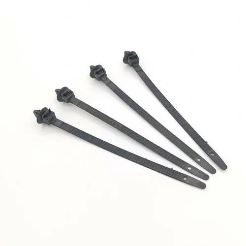 Nylon Mounting Cable Ties Plastic Ties Black Adjustable Automotive Flexible Thin Clip Plastic Fastener Cable Tie