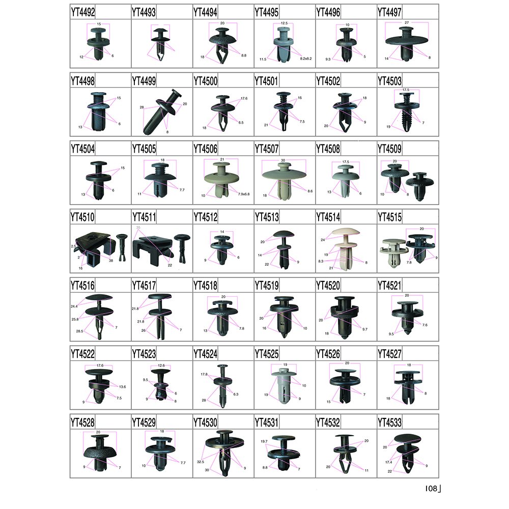 Car fastener engine bumper buckle PA PA6 PA66 AUTO CLIPS