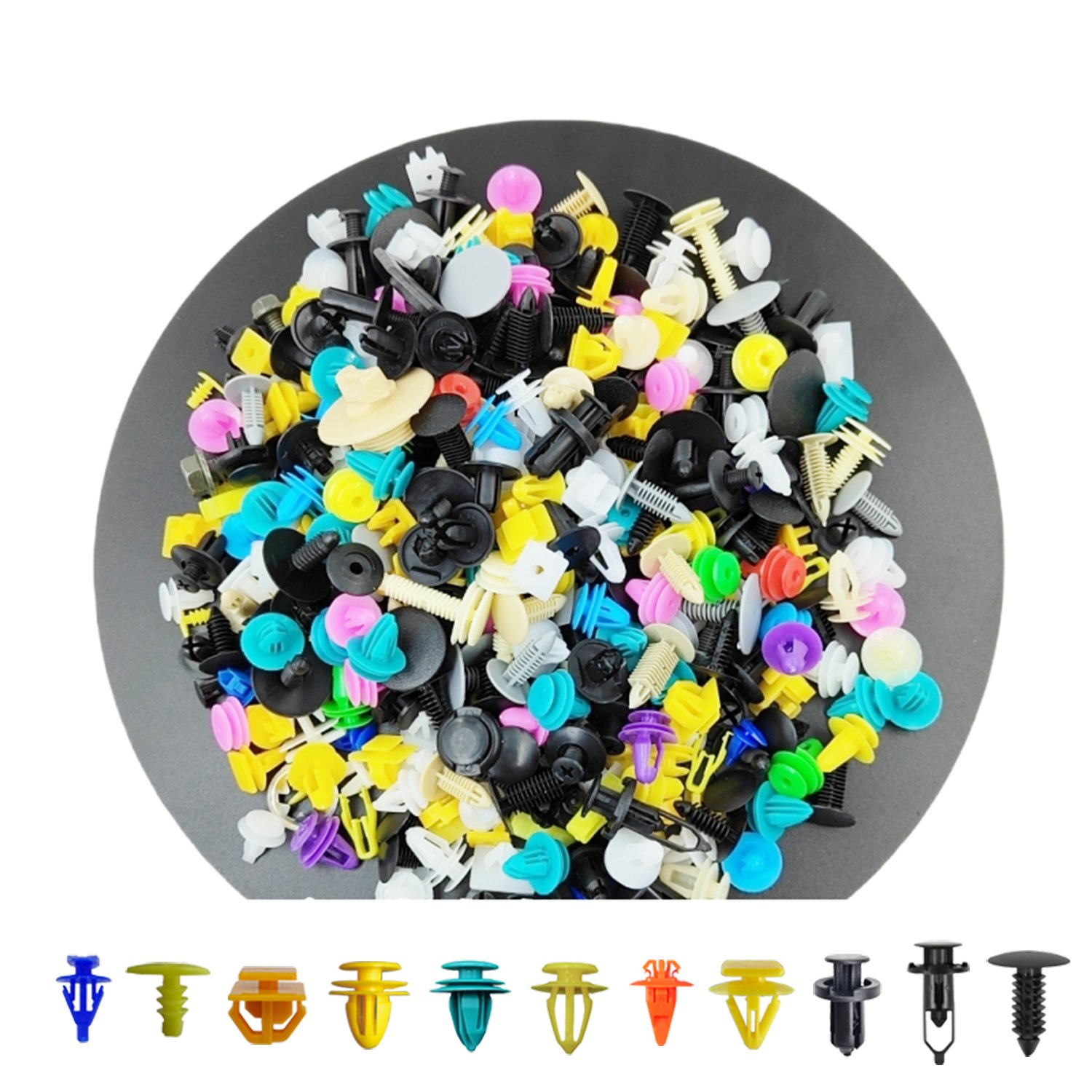 High Quality 500pcs universal plastic clips fastener car bumper clips Fender Liner Clip
