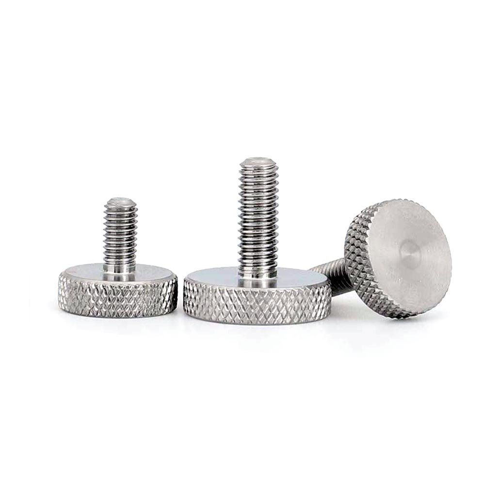 Factory Fastener GB835 DIN653 M3 M4 M5 M6 M8 M10 Knurled Flat Head Hand Tighten Curtain Wall Glass Thumb Bolts Nut