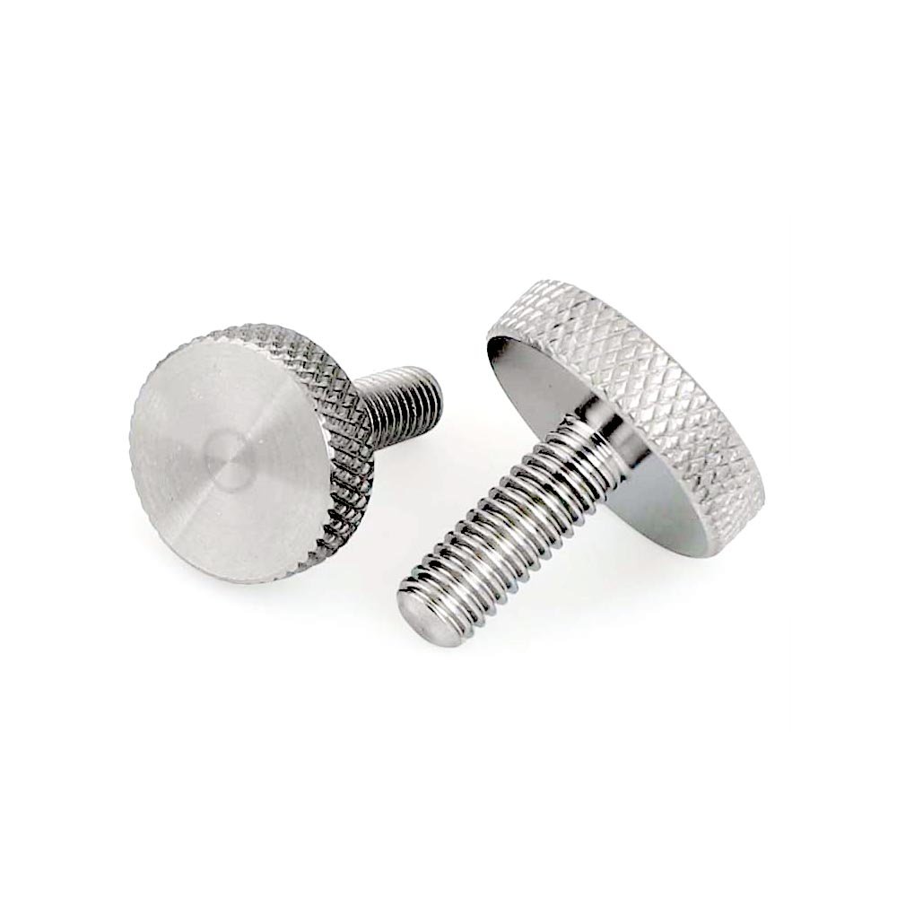 Factory Fastener GB835 DIN653 M3 M4 M5 M6 M8 M10 Knurled Flat Head Hand Tighten Curtain Wall Glass Thumb Bolts Nut