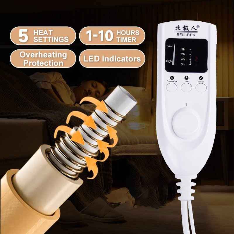 Customized Electric Heated Blanket Electric Under Blanket Warmer Heated Electric Blanket For Bedroom