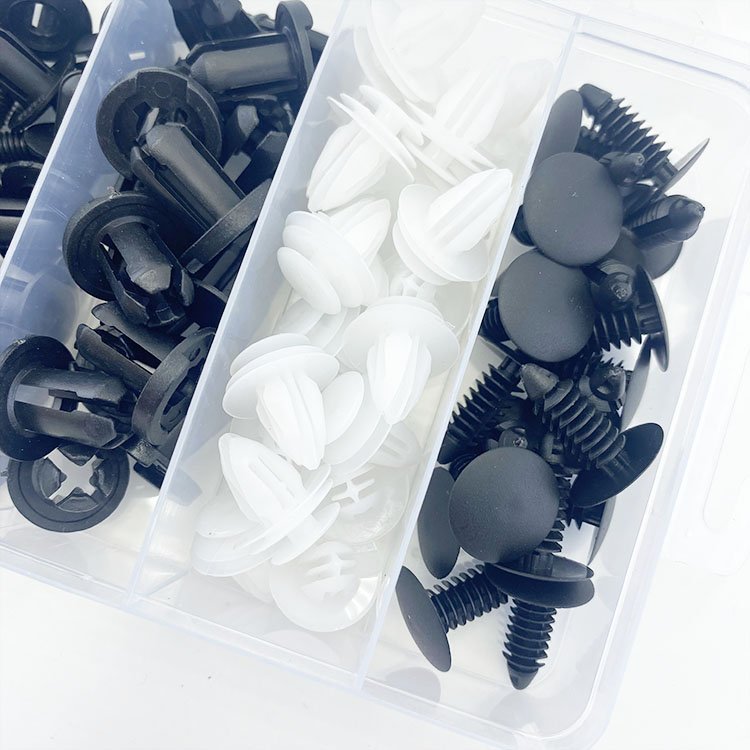 Black Nylon Auto Fastener & Clip Kit Bumper Push Rivet Bumper Fixing Clip Door Trim Panel Clip Fastener