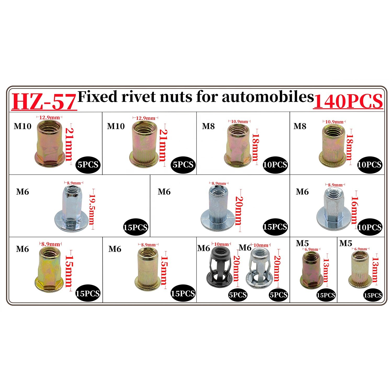 Flat Head Round Plain Close End Stainless Steel Rivnut Rivet Nut for car license plate