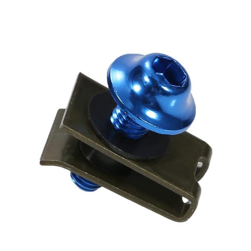 10pcs Blue M5 5mm Aluminium Motorcycle Fastener Clips Screw Nuts Kit Fairing Bolts Set Car Styling Car Accessories Auto Parts